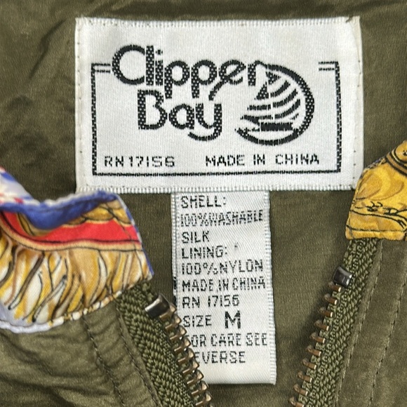 Vintage Clipper Bay Women’s Washable Silk Jacket Medium - Picture 8 of 13